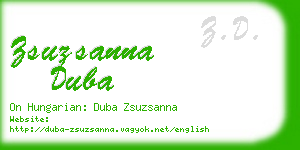 zsuzsanna duba business card